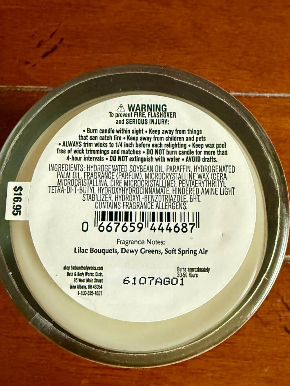 NEW Fresh Cut Lilacs Single Wick Candle Bath & Body Works - Picture 3 of 3